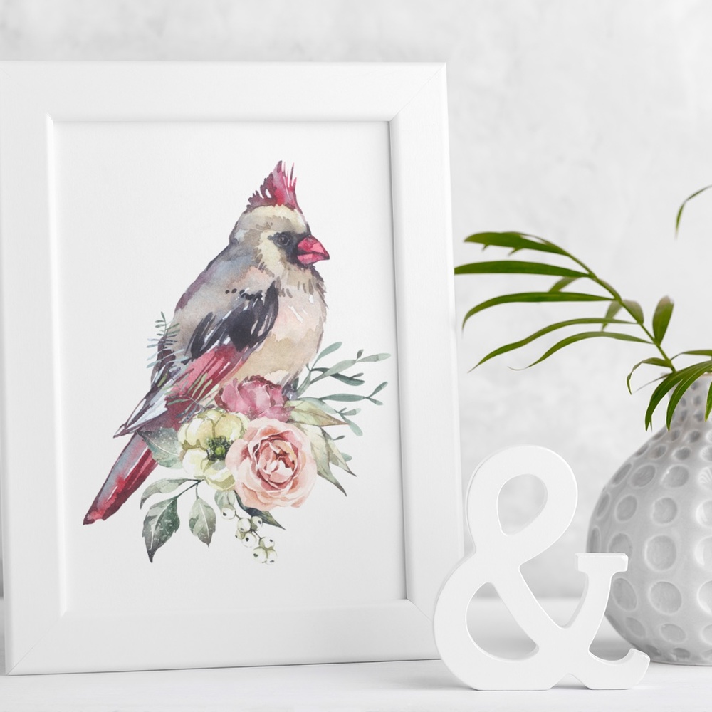 Cardinal Wall Art Print Poster Illustration Unframed - Picture 5 of 17